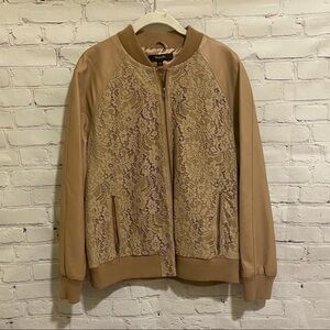 𝅺simplybe | Plus Size Lace Bomber Jacket | 16